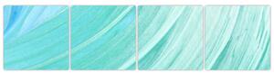 Zelenomodrý abstraktný obraz (Obraz 160x40cm)