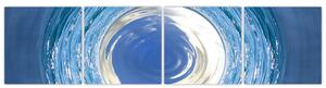 Moderný obraz - modrá abstrakcie (Obraz 160x40cm)