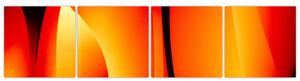 Oranžový abstraktný obraz (Obraz 160x40cm)