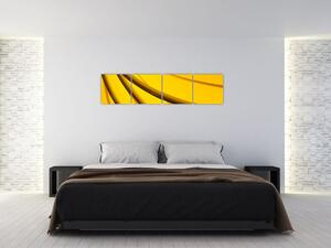 Žltá abstrakcie (Obraz 160x40cm)