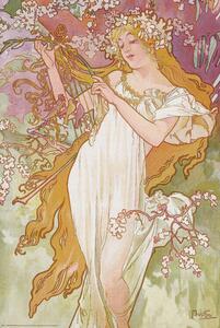 Plagát, Obraz - The Seasons Spring, Alphonse Mucha