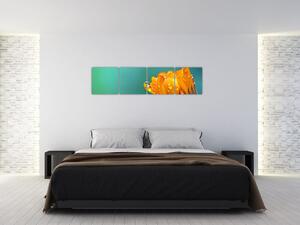 Obraz oranžového kvetu (Obraz 160x40cm)