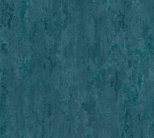 A.S. Création | Vliesová tapeta na stenu Trendwall 2 38044-5 | 0,53 x 10,05 m | modrá, metalická
