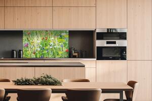 DIMEX | Dibond doska za kuchynskú linku | DBW-10060-172 Kvetinová lúka | 100 x 60 cm