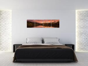 Obraz s jazerom na stenu (Obraz 160x40cm)