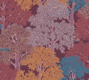 A.S. Création | Vliesová tapeta na stenu AP Floral Impression 37753-3 | 0,53 x 10,05 m | viacfarebná, fialová, žltá