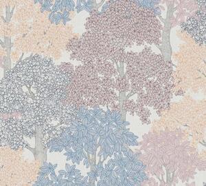 A.S. Création | Vliesová tapeta na stenu AP Floral Impression 37753-4 | 0,53 x 10,05 m | viacfarebná, biela, krémová