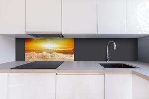 DIMEX | Dibond doska za kuchynskú linku | DBW-08040-204 Vlny v západe slnka| 80 x 40 cm