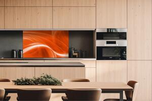 DIMEX | Dibond doska za kuchynskú linku | DBW-10060-037 Oranžový abstrakt | 100 x 60 cm