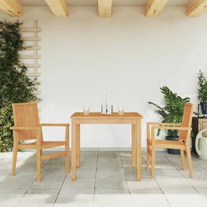 Stohovateľné záhradné stoličky 2 ks 56,5x57,5x91 cm masívny tík