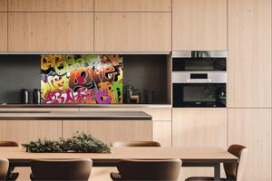 DIMEX | Dibond doska za kuchynskú linku | DBW-10060-020 Graffiti | 100 x 60 cm