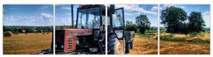Obraz traktora v poli (Obraz 160x40cm)