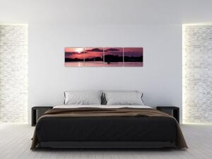 Západ slnka na vode, obraz (Obraz 160x40cm)