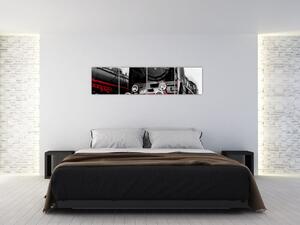 Stará lokomotíva - obraz (Obraz 160x40cm)