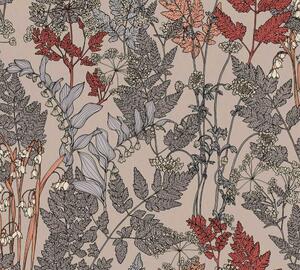 A.S. Création | Vliesová tapeta na stenu AP Floral Impression 37751-2 | 0,53 x 10,05 m | viacfarebná, hnedá, šedá