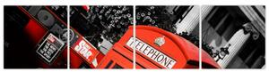 Londýnska telefónna búdka - moderné obrazy (Obraz 160x40cm)