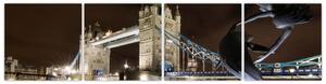 Nočný Tower Bridge - obraz (Obraz 160x40cm)