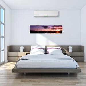 Západ slnka na vode - obraz na stenu (Obraz 160x40cm)