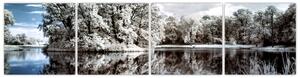 Zimná krajina - obrazy (Obraz 160x40cm)