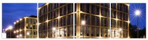 Osvetlené budovy - obraz (Obraz 160x40cm)