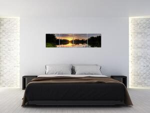 Obraz jazera (Obraz 160x40cm)