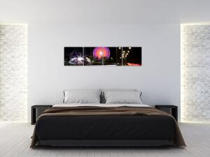 Nočné kolotoče - moderný obraz (Obraz 160x40cm)