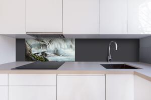 DIMEX | Dibond doska za kuchynskú linku | DBW-08040-190 Maľba vodopádu| 80 x 40 cm