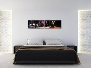 Nočné kolotoče - obraz (Obraz 160x40cm)