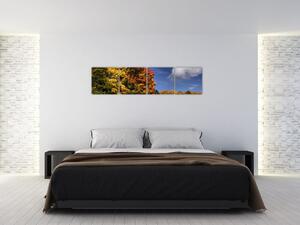 Jesenné stromy - moderný obraz (Obraz 160x40cm)