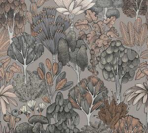 A.S. Création | Vliesová tapeta na stenu AP Floral Impression 37757-4 | 0,53 x 10,05 m | viacfarebná, béžová, šedá