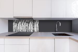 DIMEX | Dibond doska za kuchynskú linku | DBW-08040-137 Čiernobiela tráva| 80 x 40 cm