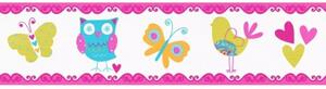 A.S. Création | Samolepiaci bordúra na stenu Only Borders 8954-17 | 13 cm x 5 m | biela, viacfarebná, ružová