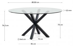 ARGO BLACK GLASS 150 jedálenský stôl