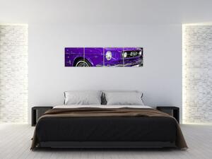 Fialové auto - obraz (Obraz 160x40cm)