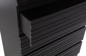 MUZZA Komoda janette 3 zásuvky 75 x 83 cm čierna