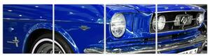 Modré auto - obraz (Obraz 160x40cm)
