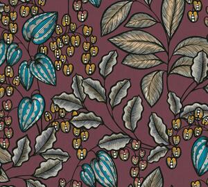 A.S. Création | Vliesová tapeta na stenu AP Floral Impression 37754-6 | 0,53 x 10,05 m | viacfarebná, červená, čierna
