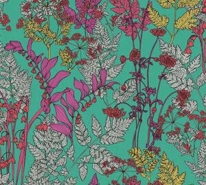 A.S. Création | Vliesová tapeta na stenu AP Floral Impression 37751-6 | 0,53 x 10,05 m | zelená, viacfarebná