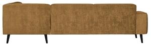MUZZA Rohová trojmiestna pohovka brush 278 x 210 cm velvet pravá okrová