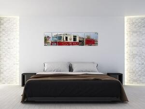 Hasičské auto - obraz (Obraz 160x40cm)