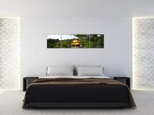 Dom pri jazere - obraz na stenu (Obraz 160x40cm)