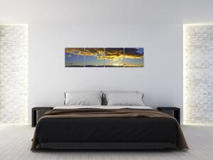 Západ slnka na mori - obraz na stenu (Obraz 160x40cm)