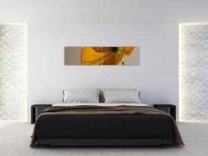 Žltý kvet - obraz (Obraz 160x40cm)
