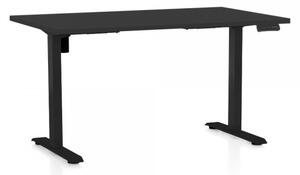 Výškovo nastaviteľný stôl OfficeTech B 140 x 80 cm, čierna podnož