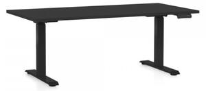 Výškovo nastaviteľný stôl OfficeTech C, 160 x 80 cm, čierna podnož