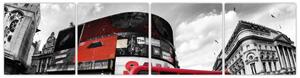 Červený autobus v Londýne - obraz (Obraz 160x40cm)