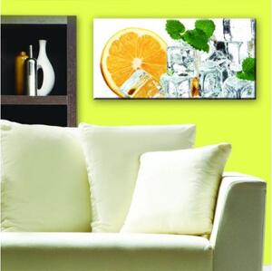 DIMEX | Obraz na skle | Citrón a ľad GL-60-018 | 60 x 30 cm