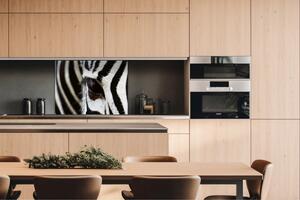 DIMEX | Dibond doska za kuchynskú linku | DBW-08060-016 Zebra | 80 x 60 cm