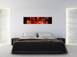 Abstraktné oheň - obraz (Obraz 160x40cm)
