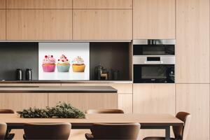 DIMEX | Dibond doska za kuchynskú linku | DBW-08060-232 Cupcaky | 80 x 60 cm